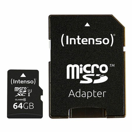 Scheda Di Memoria Micro SD con Adattatore INTENSO 64 GB