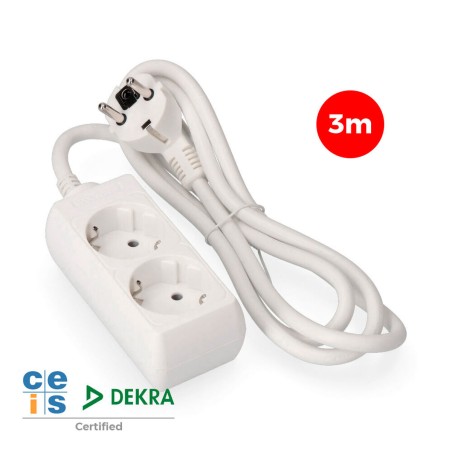 Multipresa con 2 Prese senza Interruttore EDM 41017 Schuko (3 m)