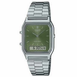 Orologio Unisex Casio AQ-230A-3AMQYES Verde Argentato
