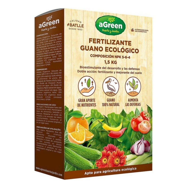 Fertilizzante per piante aGreen 1,5 Kg Ecologico Fertilizzante per piante aGreen 1,5 Kg Ecologico