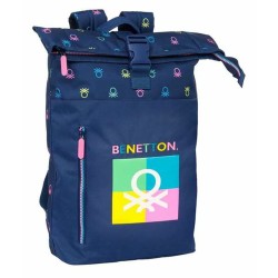 Zaino per Portatile Benetton Cool Blu Marino 28 x 42 x 13 cm