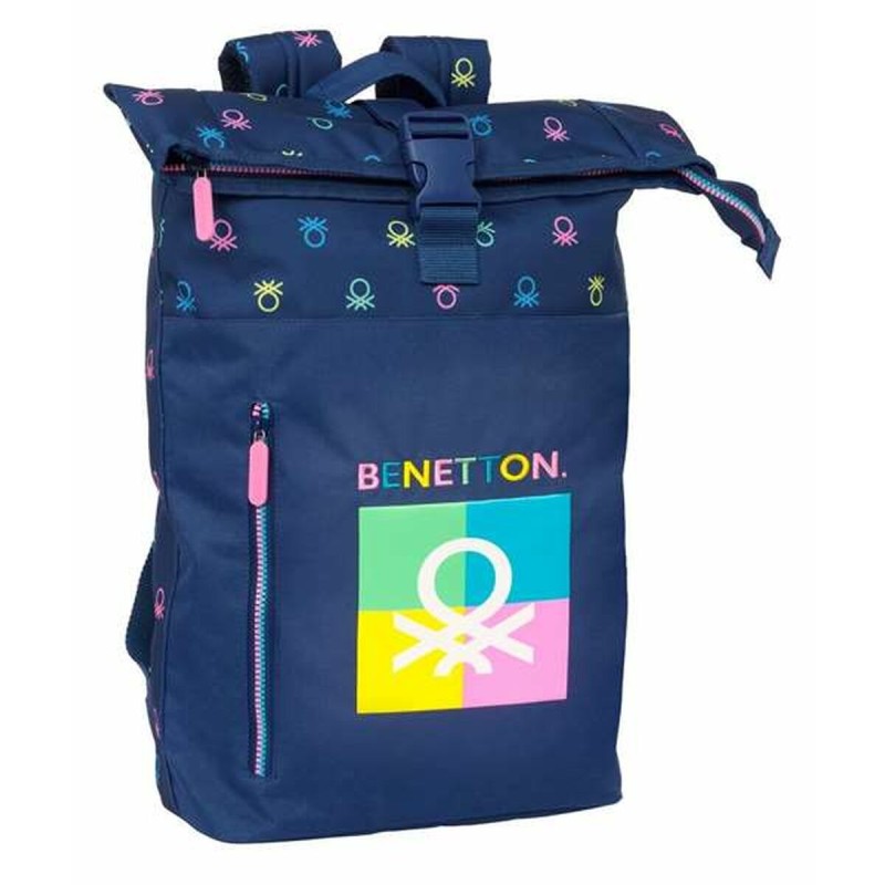 Zaino per Portatile Benetton Cool Blu Marino 28 x 42 x 13 cm Zaino per Portatile Benetton Cool Blu Marino 28 x 42 x 13 cm