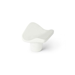 Pomo Rei 749 Bianco Metallo 32 x 31 mm 4 Pezzi