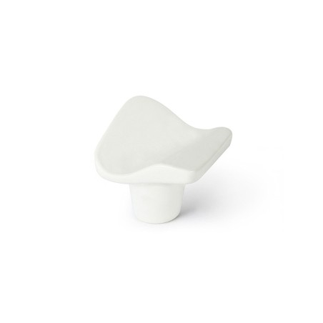 Pomo Rei 749 Bianco Metallo 32 x 31 mm 4 Pezzi