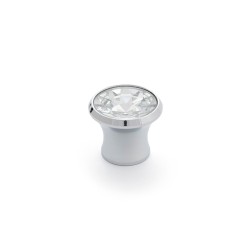 Pomo Rei 943 Alluminio Cristallo Ø 27 x 23 mm 4 Pezzi