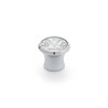 Pomo Rei 943 Alluminio Cristallo Ø 27 x 23 mm 4 Pezzi