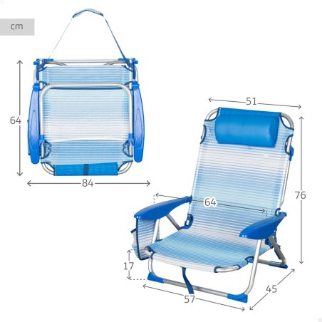 Sedia da Spiaggia Aktive 51 x 76 x 45 cm (2 Unità)