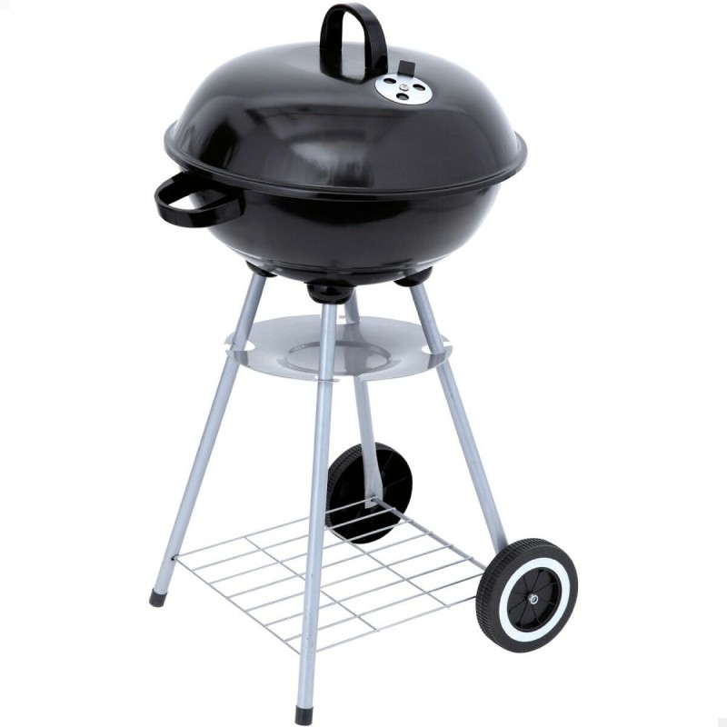 Barbecue a Carboni con Ruote Aktive Metallo smaltato 46 x 89 x 46 cm Nero Barbecue a Carboni con Ruote Aktive Metallo smaltato 46 x 89 x 46 cm Nero