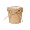 Vaso Ibergarden WY18-72 Marrone Stoffa Corda Plastica Fiocco 11 x 10,5 x 11 cm (24 Unità)