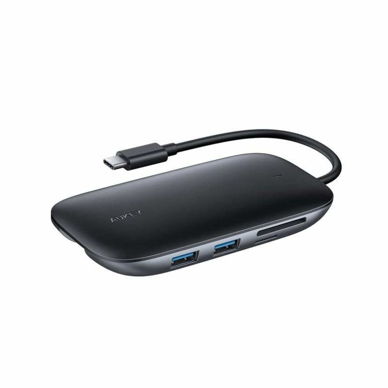 Hub USB Aukey CB-C71 Nero 100 W Hub USB Aukey CB-C71 Nero 100 W