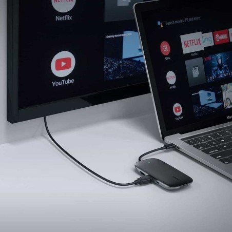 Hub USB Aukey CB-C71 Nero 100 W