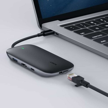 Hub USB Aukey CB-C71 Nero 100 W