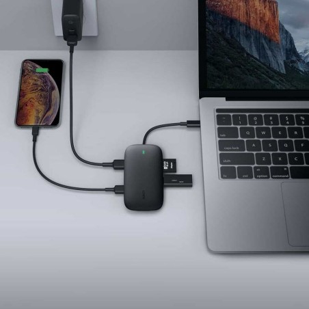 Hub USB Aukey CB-C71 Nero 100 W