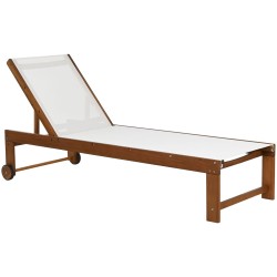 Lettino Home ESPRIT Bianco Marrone 187 x 65 x 81 cm