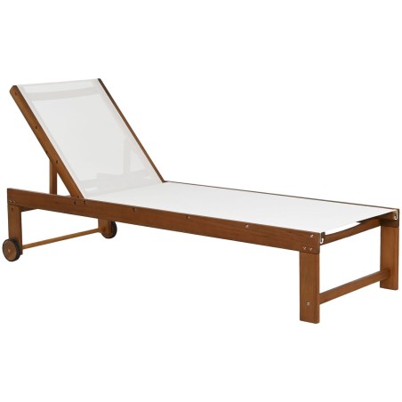 Lettino Home ESPRIT Bianco Marrone 187 x 65 x 81 cm