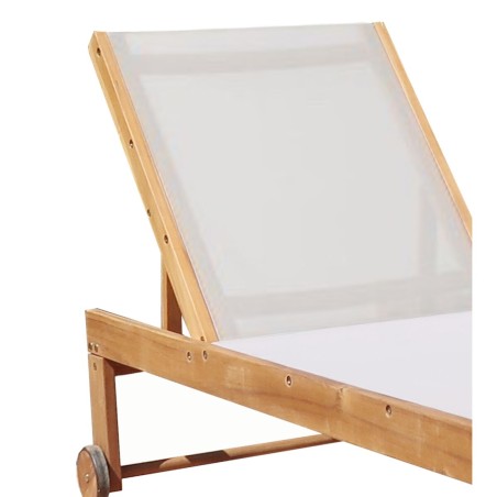 Lettino Home ESPRIT Bianco Marrone 187 x 65 x 81 cm