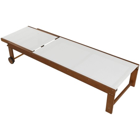 Lettino Home ESPRIT Bianco Marrone 187 x 65 x 81 cm