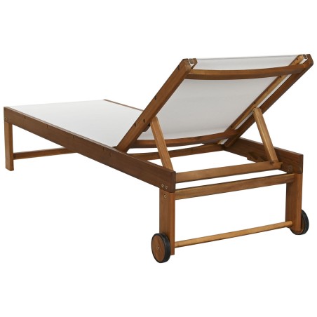 Lettino Home ESPRIT Bianco Marrone 187 x 65 x 81 cm