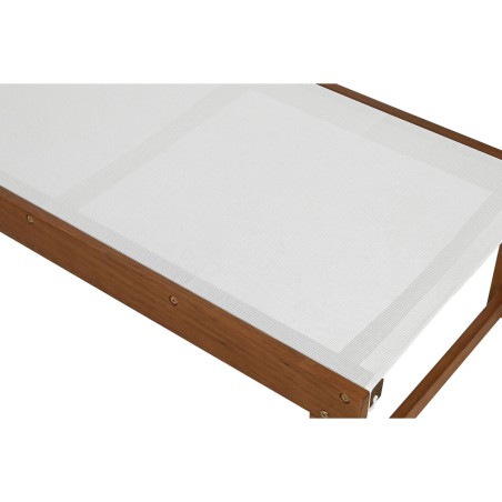 Lettino Home ESPRIT Bianco Marrone 187 x 65 x 81 cm