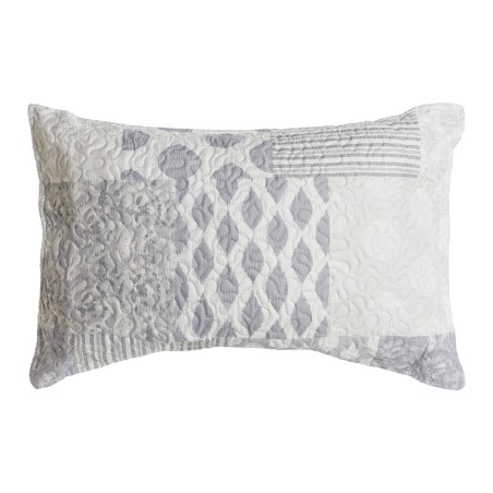 Cuscino DKD Home Decor Beige Grigio Poliestere Patchwork 60 x 10 x 40 cm