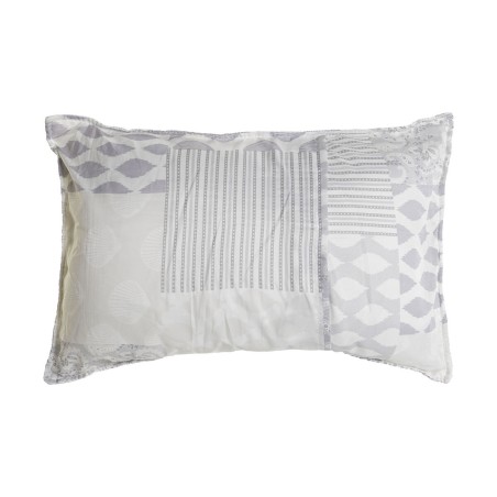Cuscino DKD Home Decor Beige Grigio Poliestere Patchwork 60 x 10 x 40 cm