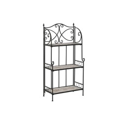 Scaffale Home ESPRIT Nero Multicolore Ceramica Forjare 3 Mensole 54 x 29 x 121 cm 58 x 31,5 x 117 cm