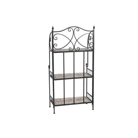 Scaffale Home ESPRIT Nero Multicolore Ceramica Forjare 3 Mensole 54 x 29 x 121 cm 58 x 31,5 x 117 cm