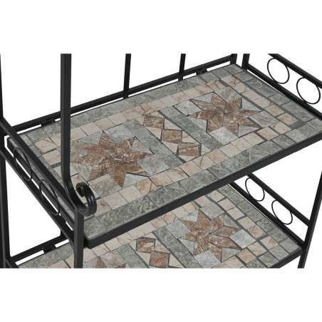 Scaffale Home ESPRIT Nero Multicolore Ceramica Forjare 3 Mensole 54 x 29 x 121 cm 58 x 31,5 x 117 cm