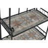 Scaffale Home ESPRIT Nero Multicolore Ceramica Forjare 3 Mensole 54 x 29 x 121 cm 58 x 31,5 x 117 cm