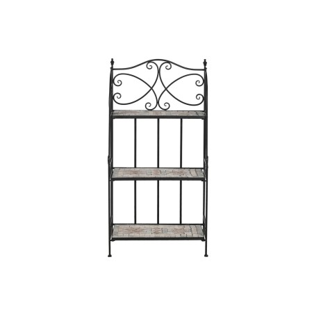 Scaffale Home ESPRIT Nero Multicolore Ceramica Forjare 3 Mensole 54 x 29 x 121 cm 58 x 31,5 x 117 cm