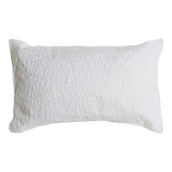 Cuscino DKD Home Decor Bianco Poliestere Floreale 60 x 10 x 40 cm