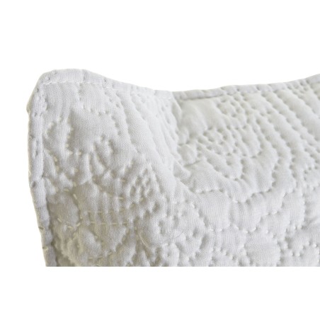 Cuscino DKD Home Decor Bianco Poliestere Floreale 60 x 10 x 40 cm