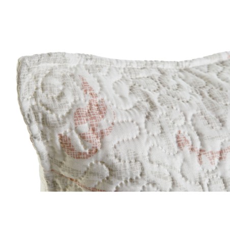 Cuscino DKD Home Decor Bianco Poliestere Floreale 60 x 10 x 40 cm
