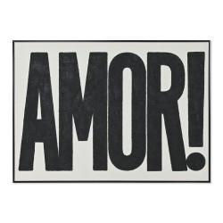Quadro Home ESPRIT Amor! Bianco Nero Moderno 103 x 4,5 x 143 cm