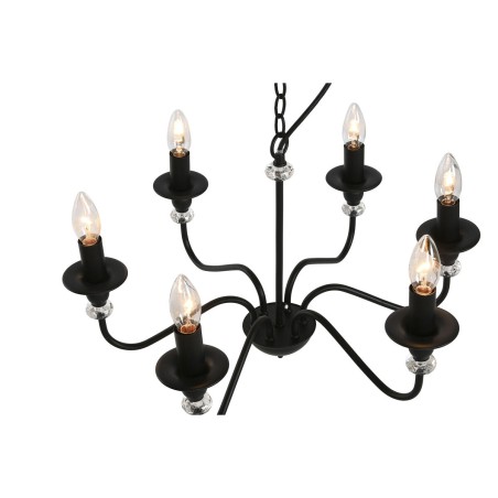 Lampadario Home ESPRIT Nero Metallo 25 W 54 x 54 x 46 cm