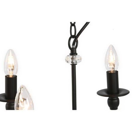 Lampadario Home ESPRIT Nero Metallo 25 W 54 x 54 x 46 cm