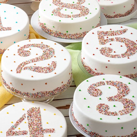 Modello per torta Algon 25 cm Numeri 2 (36 Unità)