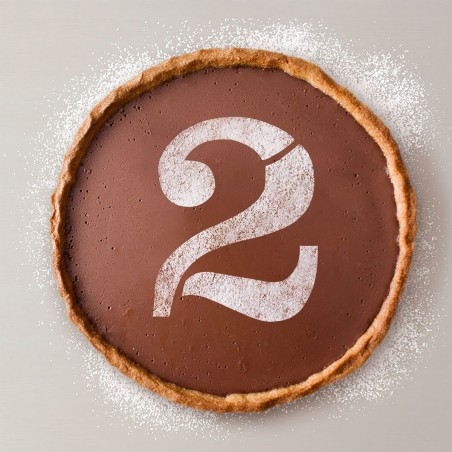 Modello per torta Algon 25 cm Numeri 2 (36 Unità)