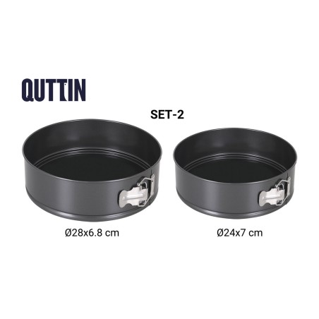 Stampo Removibile Quttin Nero 24 x 7+28 x 6,8 cm 2 Pezzi (6 Unità)