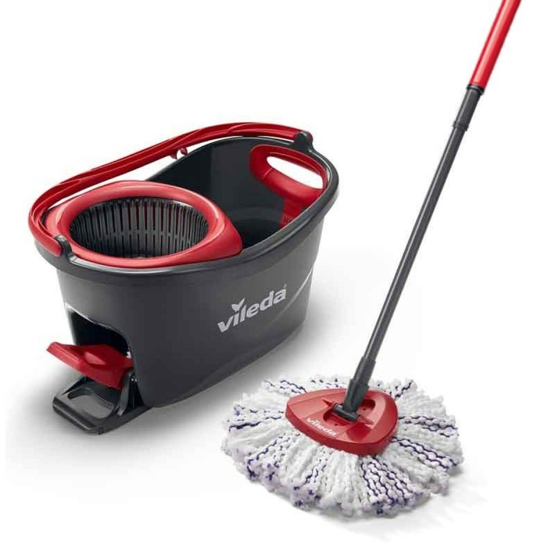 Mop with Bucket Vileda 167751 Nero Rosso Microfibra Plastica Mop with Bucket Vileda 167751 Nero Rosso Microfibra Plastica