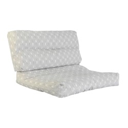 Cuscino DKD Home Decor Da terreno Bianco Verde Grigio chiaro Bambù Alluminio 120 x 80 x 16 cm