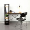 Scrivania con scaffale Max Home Acciaio Melammina Truciolare 100 x 120 x 52 cm