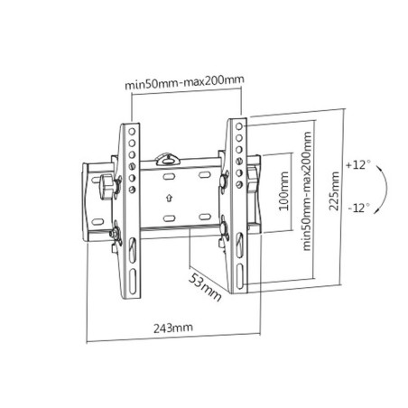 Supporto da Parete GEMBIRD WM-42T-02 23" 42" 30 Kg