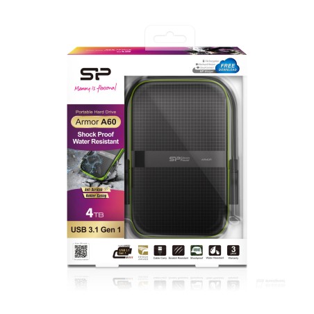 Hard Disk Esterno Silicon Power Armor A60 4 TB USB 3.1 4 TB