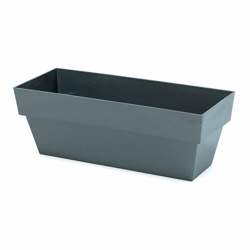 Vaso rettangolare da Balcone Plastiken Limited Antracite 12 x 30 cm Vaso rettangolare da Balcone Plastiken Limited Antracite 12 x 30 cm