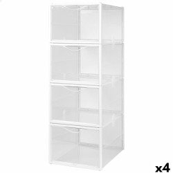 Scatola di scarpe impilabile Max Home polipropilene ABS 25 x 18,5 x 35 cm (4 Unità)