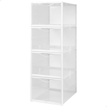Scatola di scarpe impilabile Max Home polipropilene ABS 25 x 18,5 x 35 cm (4 Unità)