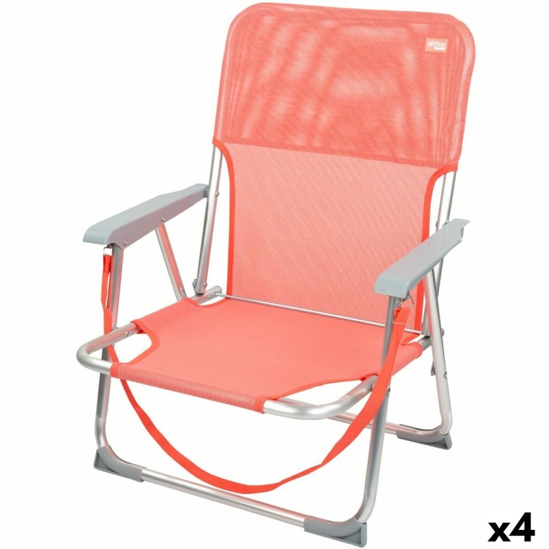 Sedia Pieghevole Aktive Flamingo Corallo 44 x 72 x 35 cm (4 Unità) Sedia Pieghevole Aktive Flamingo Corallo 44 x 72 x 35 cm (4 Unità)