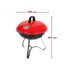 Barbecue Portatile Aktive Metallo smaltato Ø 36 cm 36 x 44 x 36 cm (4 Unità) Rosso