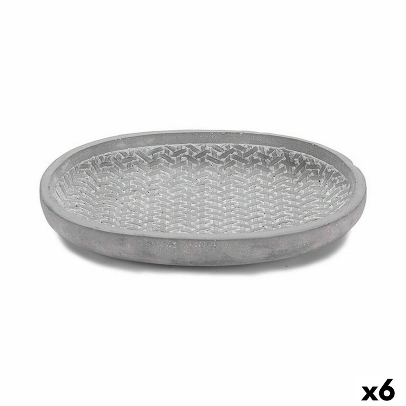 Piatto per Vaso Ibergarden 190060-2 Grigio Cemento Con rilievo 28 x 4 x 23 cm (6 Unità) Piatto per Vaso Ibergarden 190060-2 Grigio Cemento Con rilievo 28 x 4 x 23 cm (6 Unità)